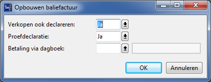 opbouwen baliefactuur