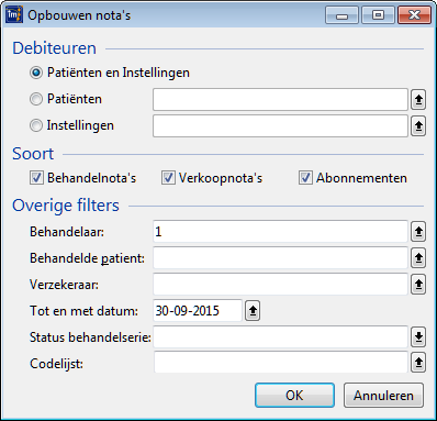 opbouwen nota's