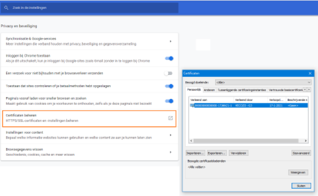 Vecozo certificaat invoegen 1