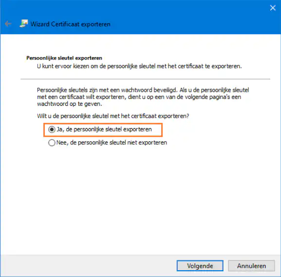 Vecozo certificaat invoegen stap 5