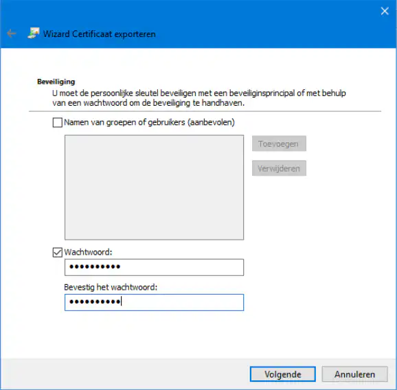 Vecozo certificaat invoegen stap 7