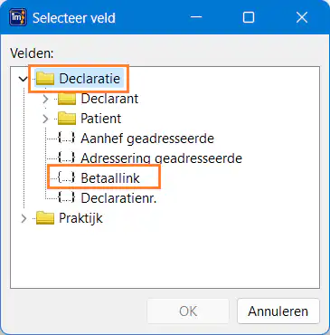 Betaallink toevoegen