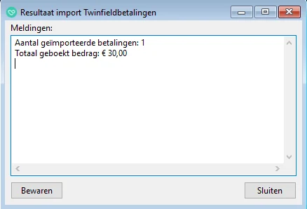 Resultaat importeren 1