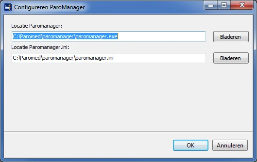 Configureren ParoManager