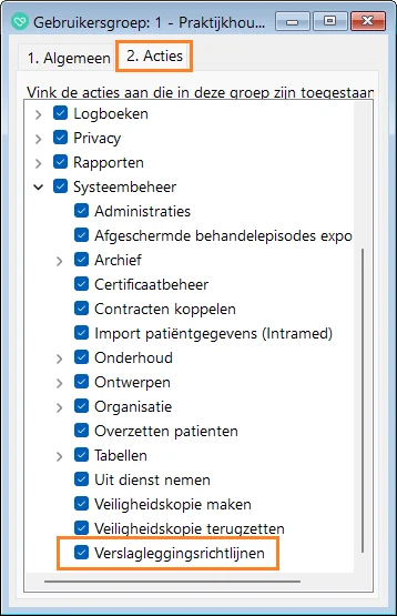 Gebruikersgroep verslagleggingsrichtlijnen