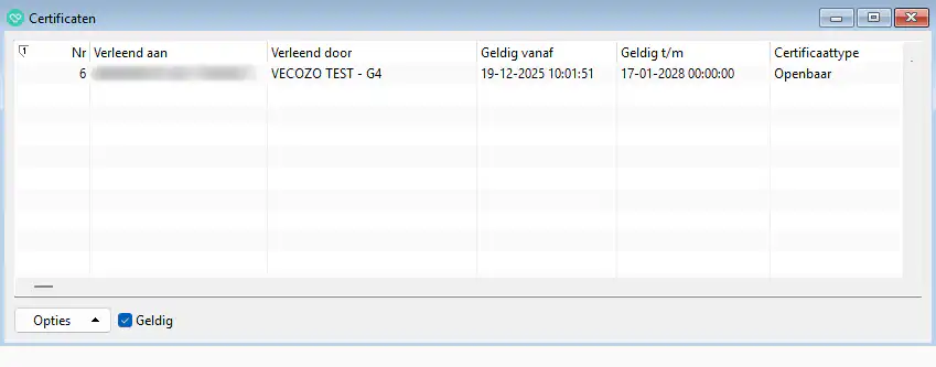 Vecozo certificaat 1