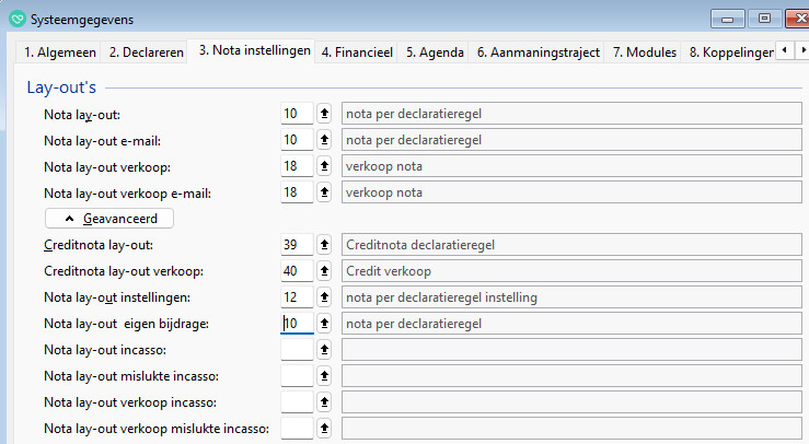 nota bekend maken systeemgegevens