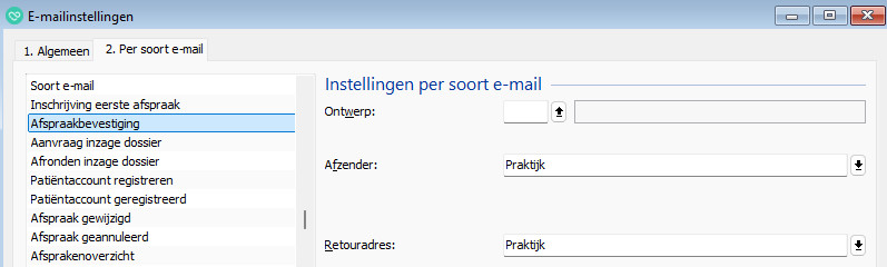 hoe je per soort email kan instellen