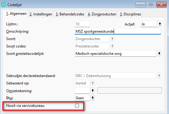 een codelijst toevoegen voor MSZ