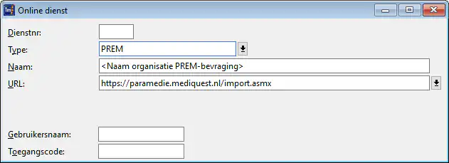 instellen van een online dienst mediquest