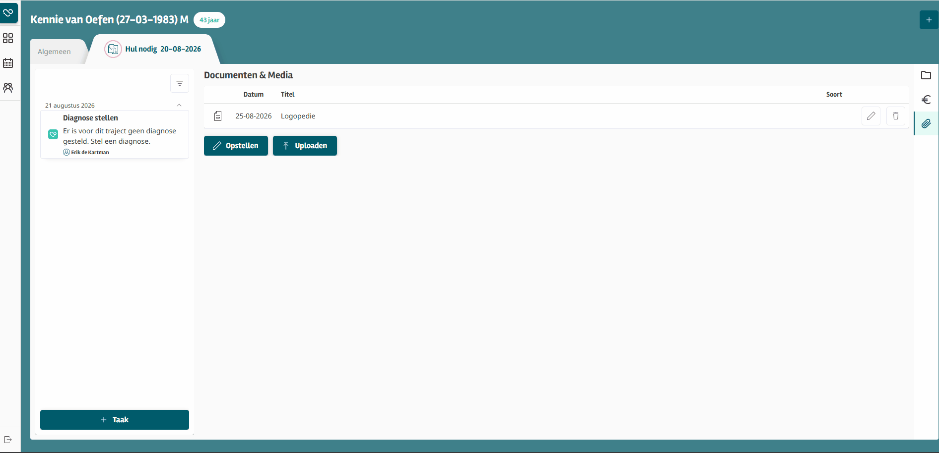 In Intramed Web kun je documenten nu uitgebreider opmaken en opslaan bij een patiënttraject. Zo kun je onder andere kleuren gebruiken en tabellen toevoegen. Afdrukken kan direct vanuit Intramed Web. E-mailen kan voorlopig nog alleen via het huidige Intramed. De teksteditor wordt in de toekomst verder uitgebreid.