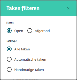 Het aanmaken van een taak werkt hetzelfde als in Intramed Web. Maar bij het definitief aanmaken van de taak, sluit het venster in Intramed. Je ziet hierdoor ook geen notificatie dat de taak succesvol is aangemaakt. Dit geldt overigens ook voor het wijzigen en verwijderen van een taak.