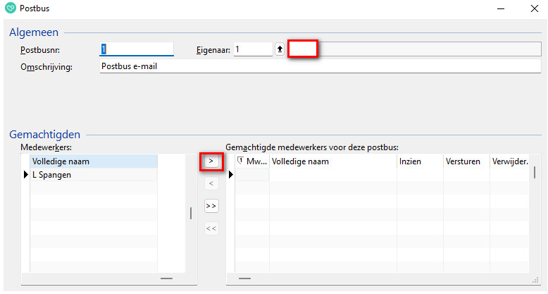 postbus e-mail toevoegen