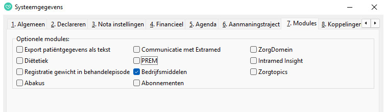 bedrijfsmiddelen activeren